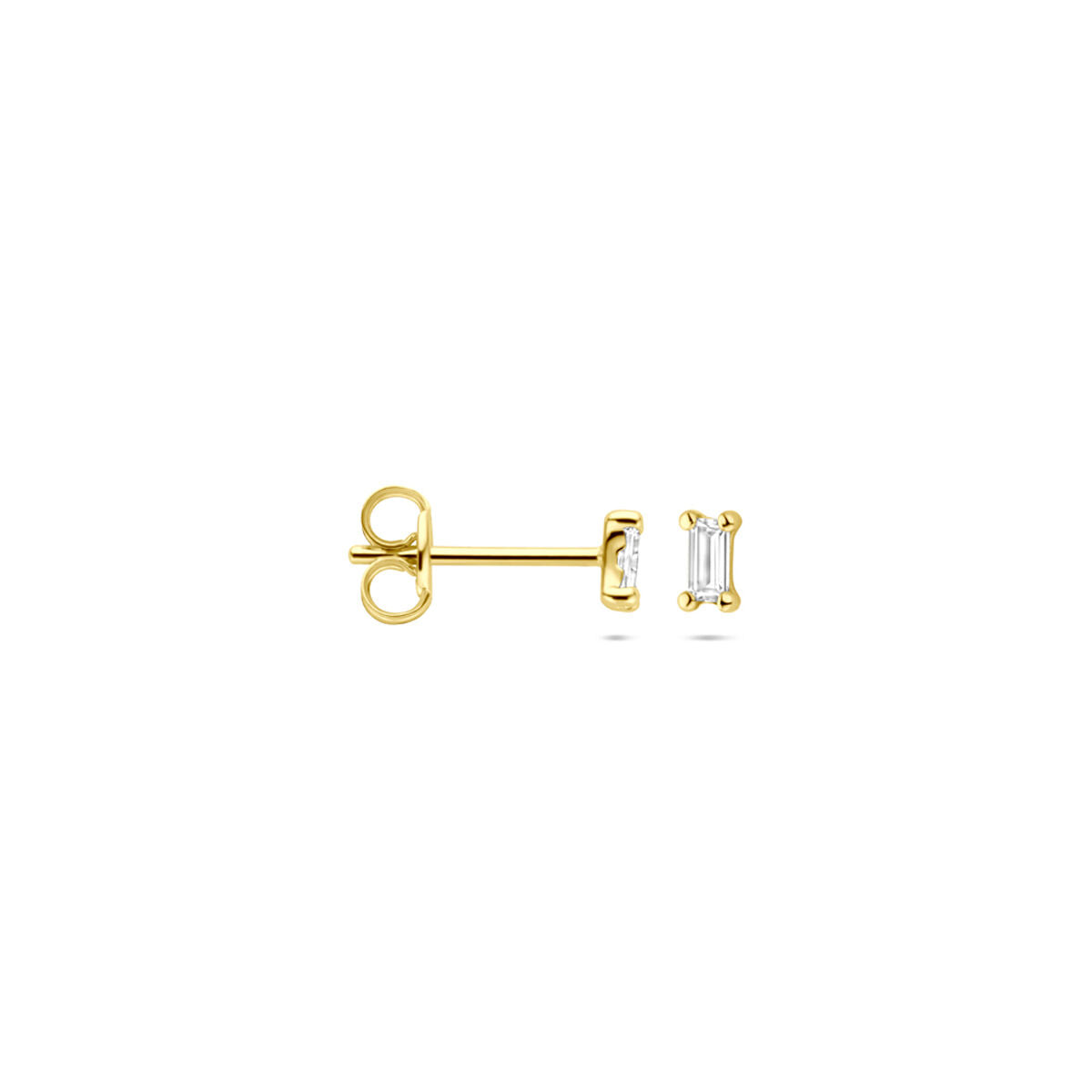 14K geelgouden oorknoppen zirkonia 3,5 mm - 4034093