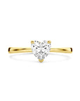 14K Geelgouden Ring Hart Zirkonia 4034061