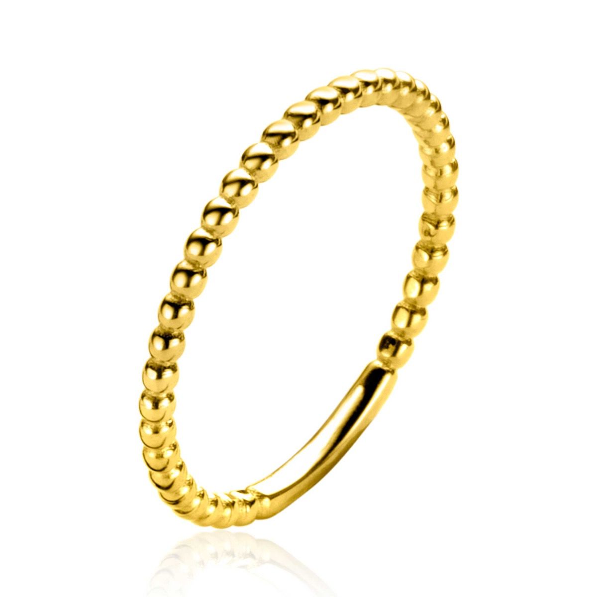 ZINZI Gold 14 krt gouden ring met bolletjes 1,5mm breed ZGR372 - PansiteNederland.nl