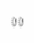 Zilveren gerhodineerde klapoorringen parel 10,5 mm - 1340969