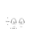 Zilveren gerhodineerde oorknoppen zirkonia 7,5 mm - 1341845
