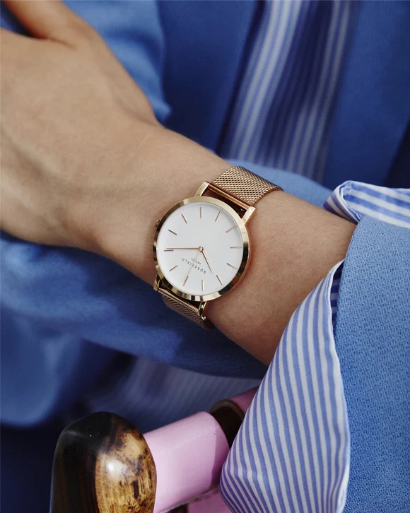 Rosefield horloge MWR-M42 THE MERCER White Rosegold - PansiteNederland.nl