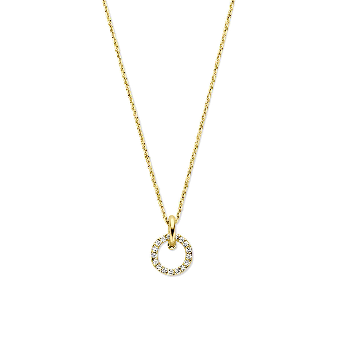 Fantasy Collection Collier zirkonia 40 - 42 - 44 cm 14K geelgoud