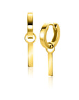 Zinzi Gold 14 krt gouden oorbedels met glad staafje ZGCH479 (zonder oorringen)