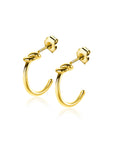 Zinzi Gold 14 krt gouden halve oorringen met knoopje ZGO454