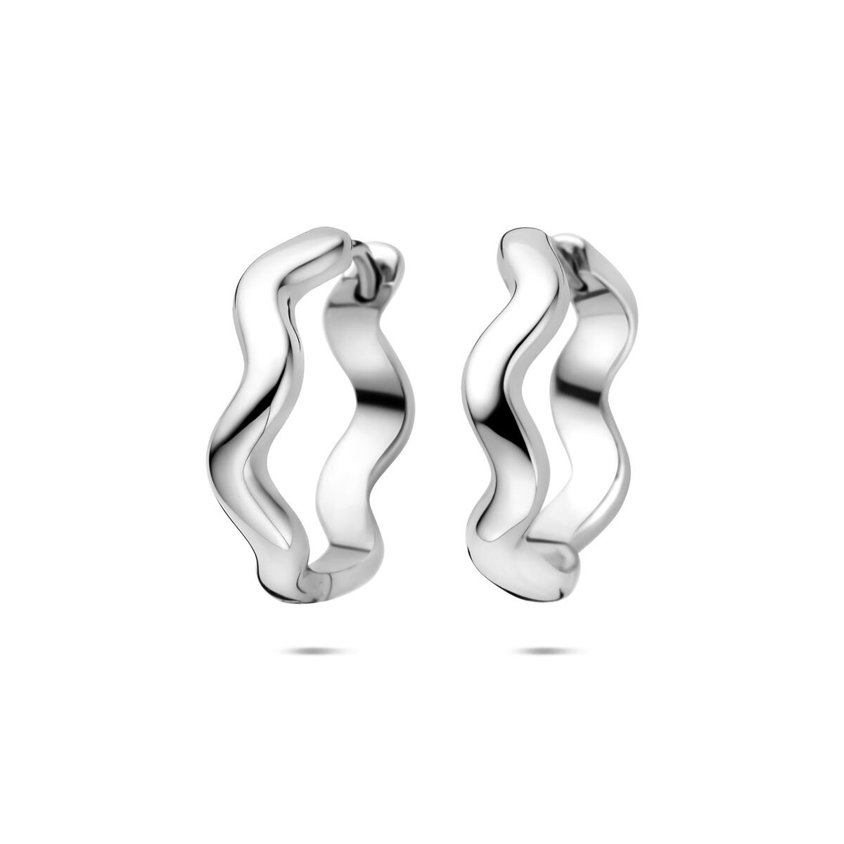 Zilveren gerhodineerde klapoorringen 20 mm - 1340880