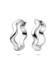 Zilveren gerhodineerde klapoorringen 20 mm - 1340880