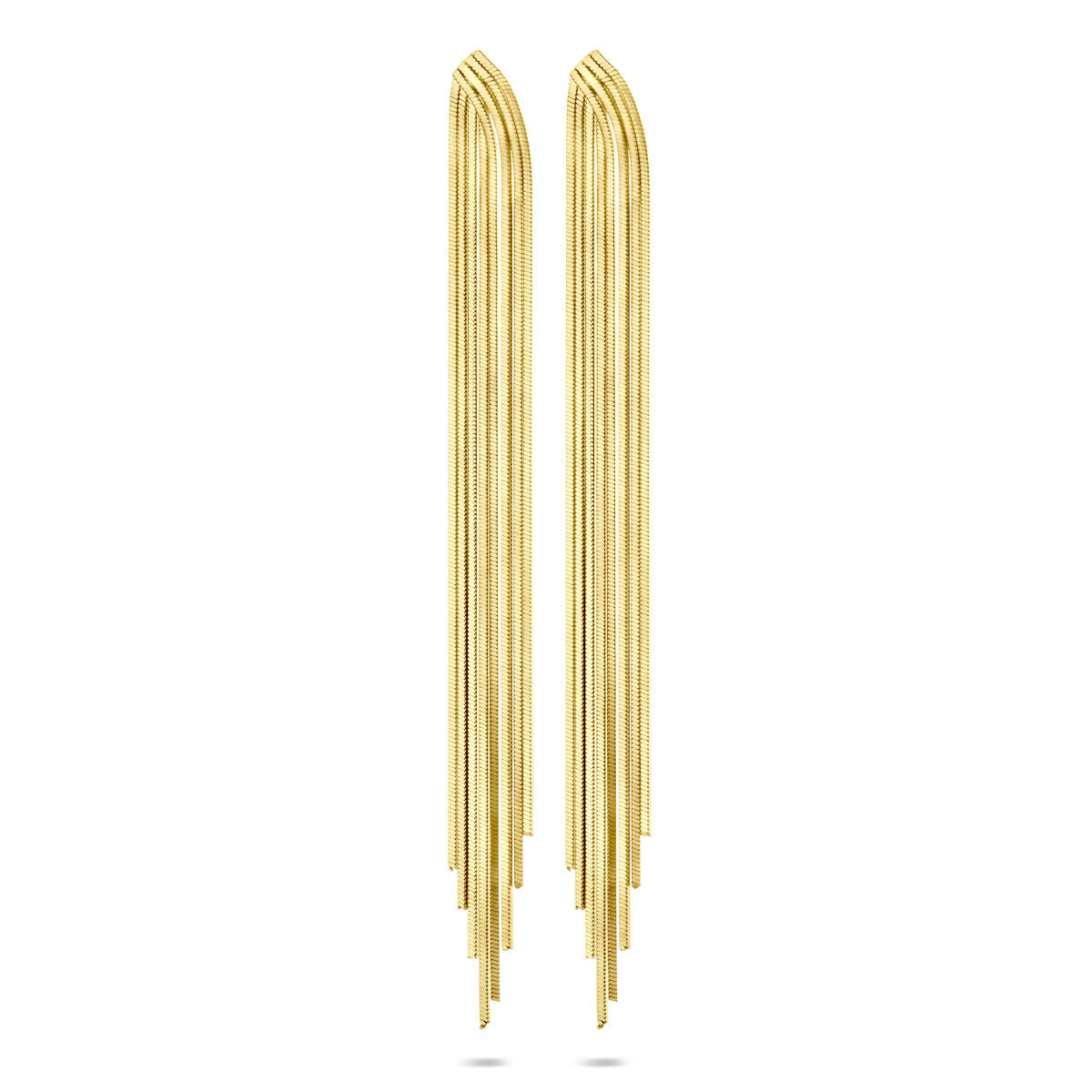 Zilveren vergulde geel oorhangers 95 mm 1 micron - 2104015