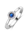 Zilveren Gerhodineerde Ring Saffier Zirkonia 1341430 - PansiteNederland.nl