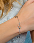 Zinzi zilveren armband hart 17-20cm ZIA1188