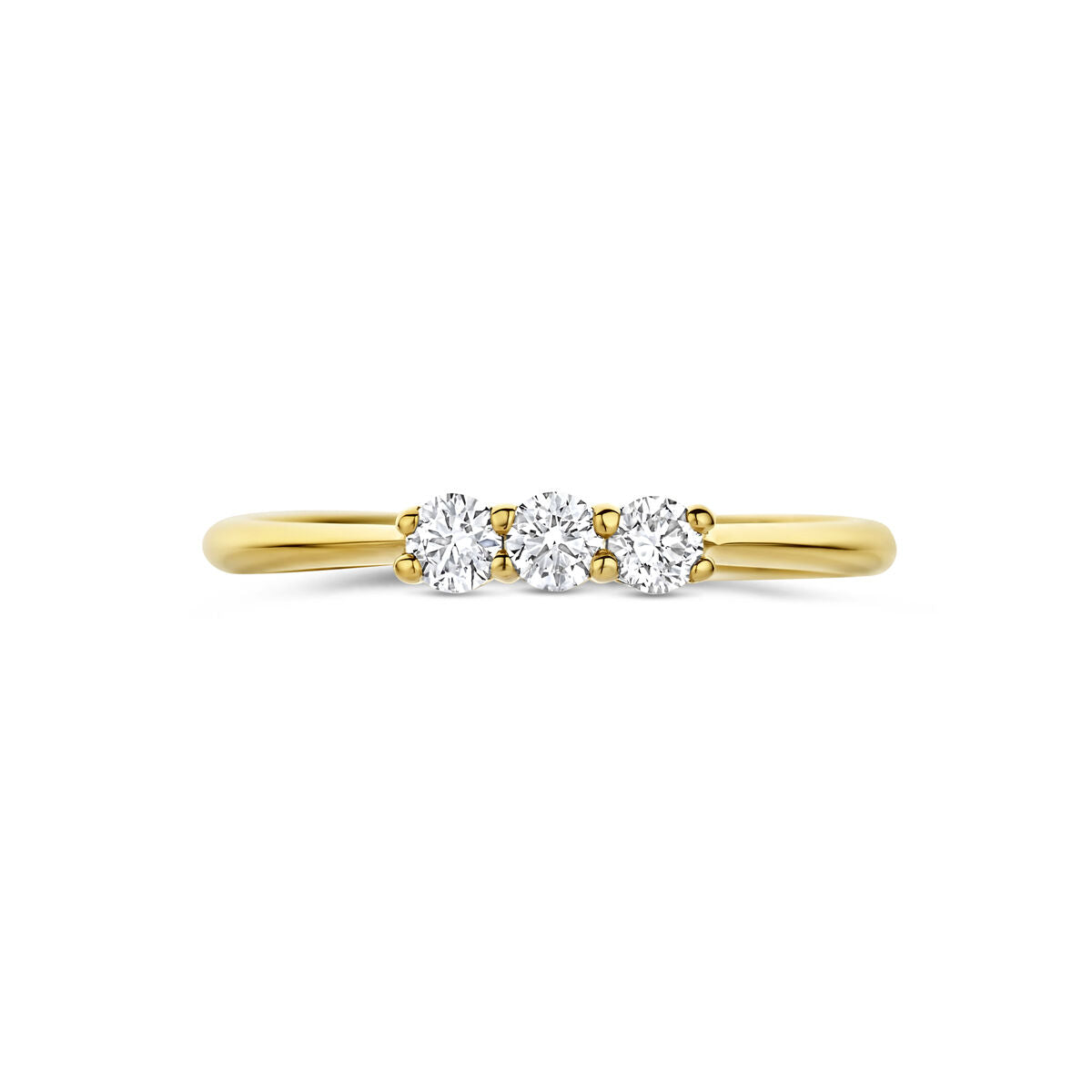 Fantasy Collection Trilogie ring lab grown diamant 0.24ct g vs 14K geelgoud