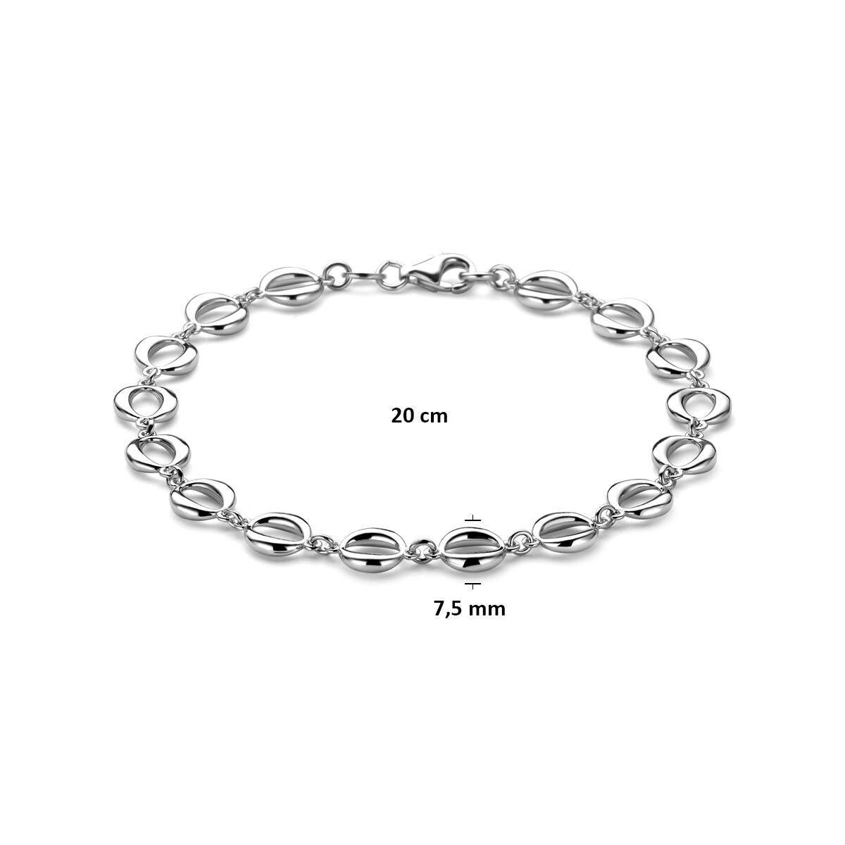 Fantasy Collection Armband 7,5 mm 20 cm zilver
