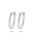 Zilver Gerhodineerd Oorringen Gedraaid 1337454 - PansiteNederland.nl