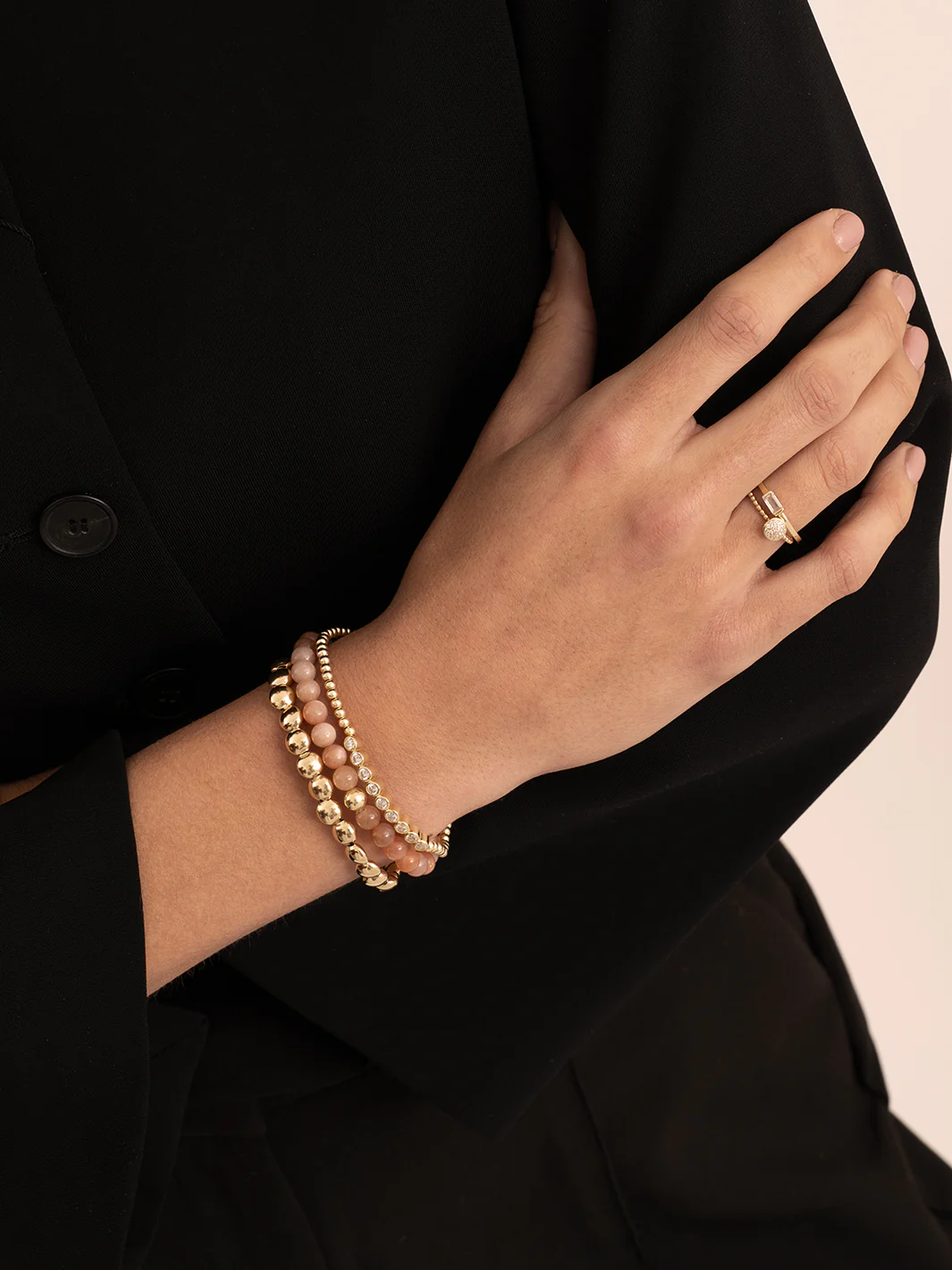 Sparkling Jewels Armband Gold - White Flame CZ tube SB-G-3MM-TB01
