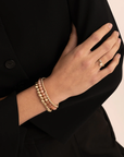 Sparkling Jewels Armband Gold - White Flame CZ tube SB-G-3MM-TB01
