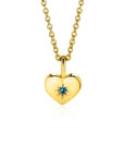 Zinzi DECEMBER hanger 12mm gold plated hart geboortesteen blauw topaas zirkonia ZIHY-DEC (zonder collier) - PansiteNederland.nl