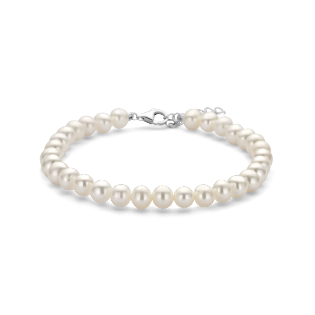 Fantasy Collection Armband parels 18 + 3 cm zilver