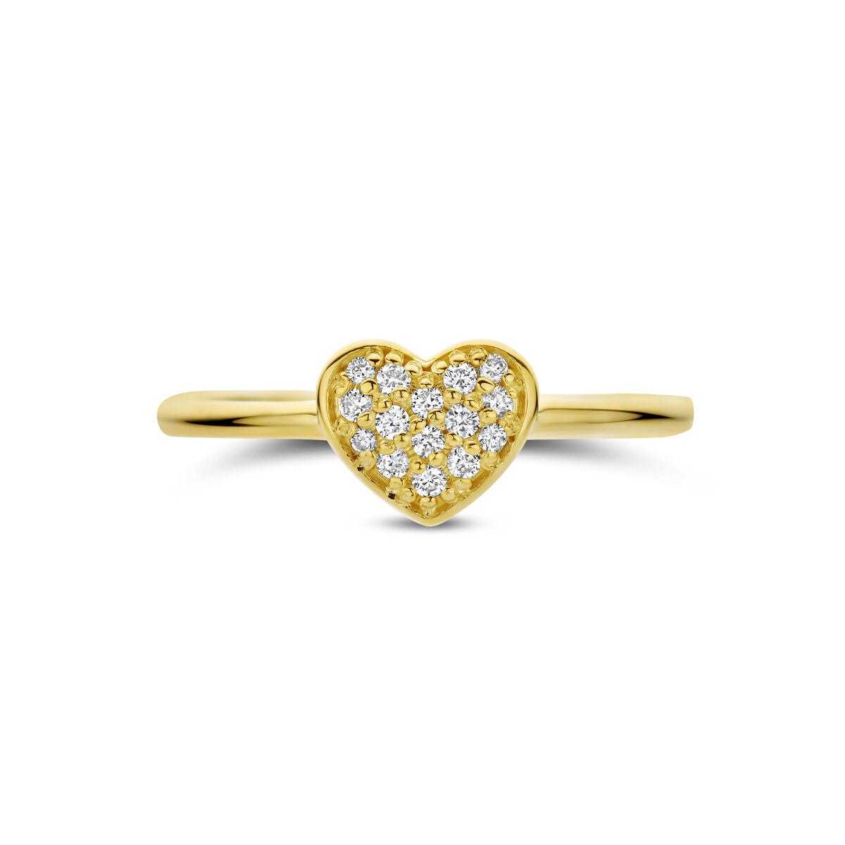 Fantasy Collection Ring hartje diamant 0.10ct h si 14K geelgoud