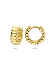 Zilveren vergulde geel klapoorringen 14 mm - 2104046