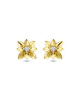 14K bicolor gouden geel/wit oorknoppen diamant 0.03ct 2x 0.015ct h si 12 mm - 4209043