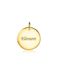 Zinzi gold plated zilveren hanger gladde ronde plaat voor gravure ZIH2345G20 (zonder collier) - PansiteNederland.nl