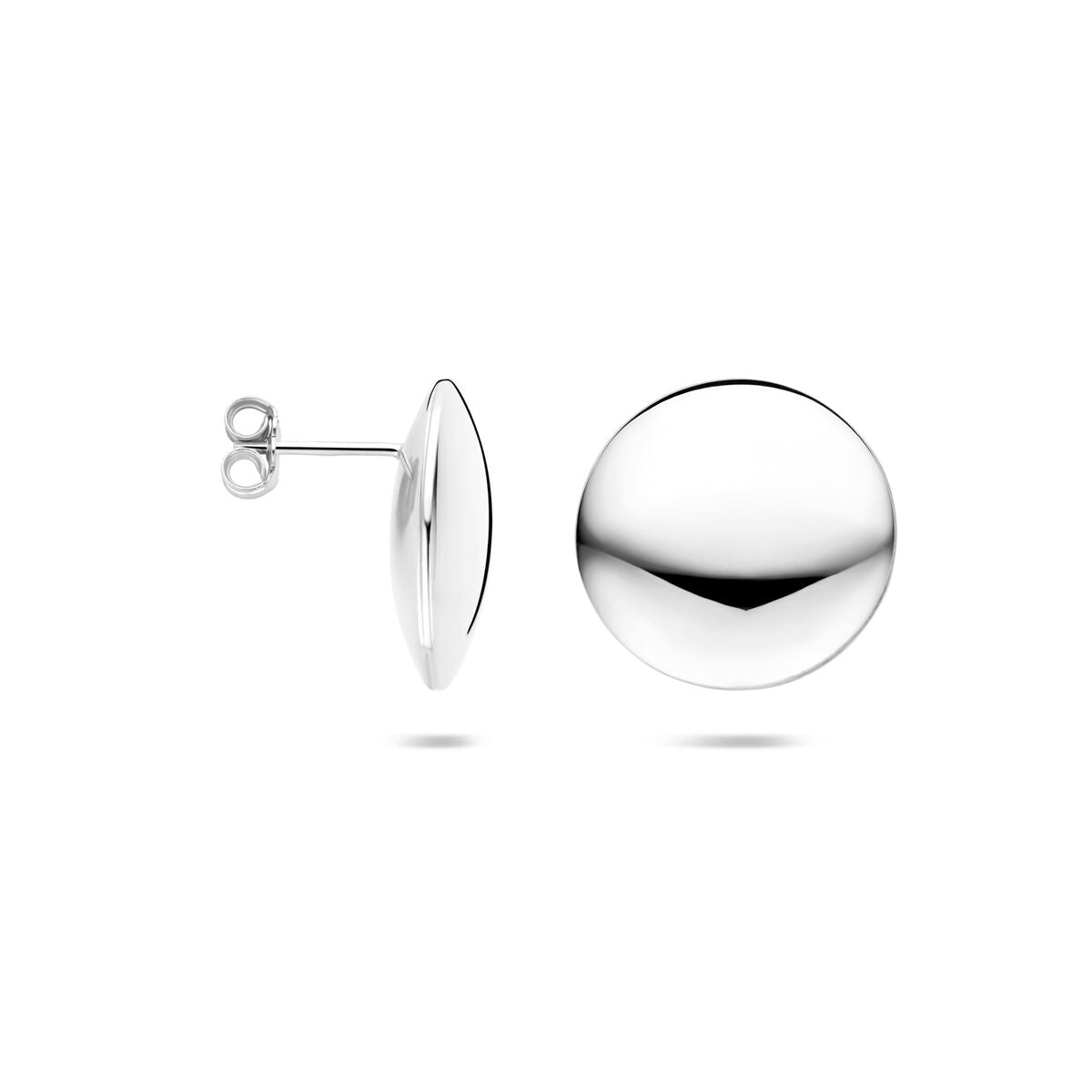Zilveren gerhodineerde oorknoppen 20 mm - 1340855