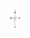 zilver gerhodineerd hanger kruis poli/mat gediamanteerd 24 mm 1340467 - PansiteNederland.nl