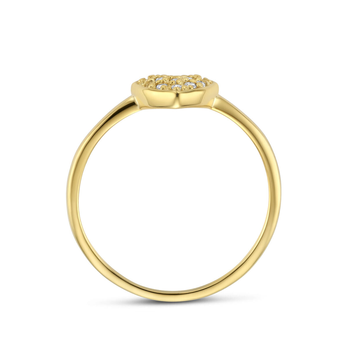 Fantasy Collection Ring hartje diamant 0.10ct h si 14K geelgoud