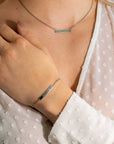 Zinzi zilveren armband met glanzend plaatje om te graveren 17-20cm ZIA2344 - PansiteNederland.nl