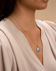 Sparkling Jewels hanger - Silver - Blue Lace Agate Baguette SP23-G47 - PansiteNederland.nl
