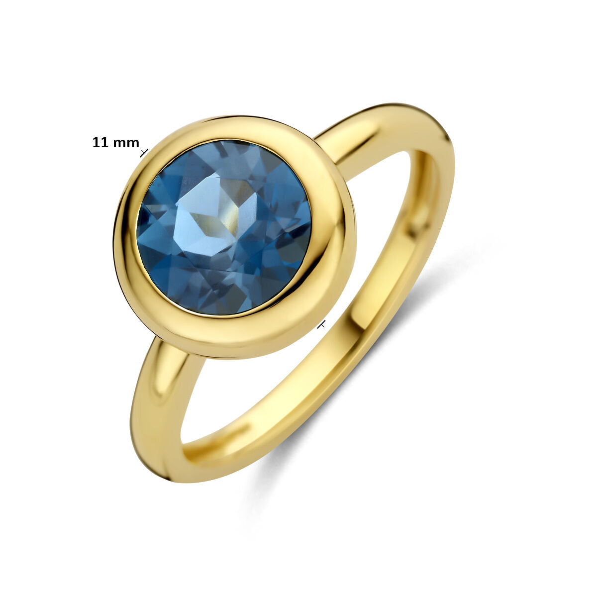 Fantasy Collection Ring london blue topaas 14K geelgoud