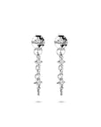 Zilveren gerhodineerde oorhangers zirkonia 23 mm - 1341002