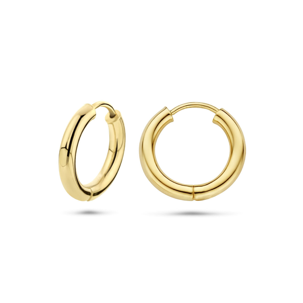 9K Geelgouden 9k oorringen 15 mm - 8000158