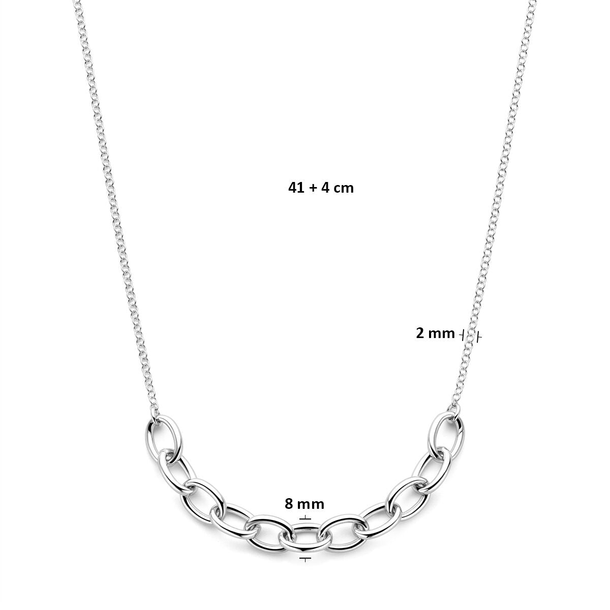 Fantasy Collection Collier 41 + 4 cm zilver