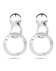 Zilver Gerhodineerd Oorhangers Rondjes Poli/Mat 1337248 - PansiteNederland.nl