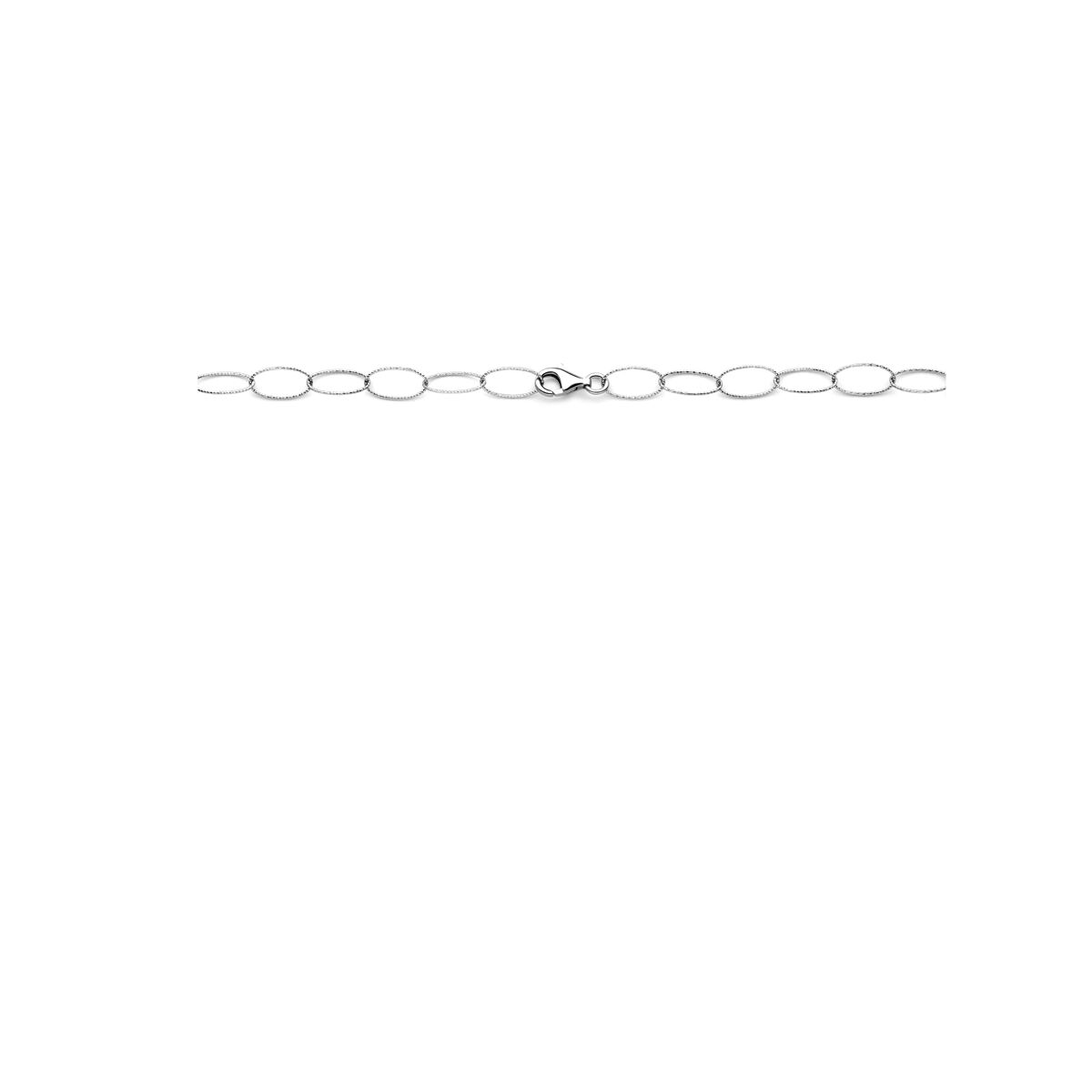 Fantasy Collection Collier anker gediamanteerd 6,4 mm 45 cm zilver