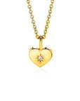 Zinzi NOVEMBER hanger 12mm gold plated hart geboortesteen champagne citrien zirkonia ZIHY-NOV (zonder collier) - PansiteNederland.nl