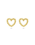 14K geelgouden oorknoppen hartje gedraaid 8,5 mm - 4034337