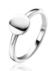 ZINZI zilveren ring rond glanzend plaatje 8mm ZIR2220 - PansiteNederland.nl