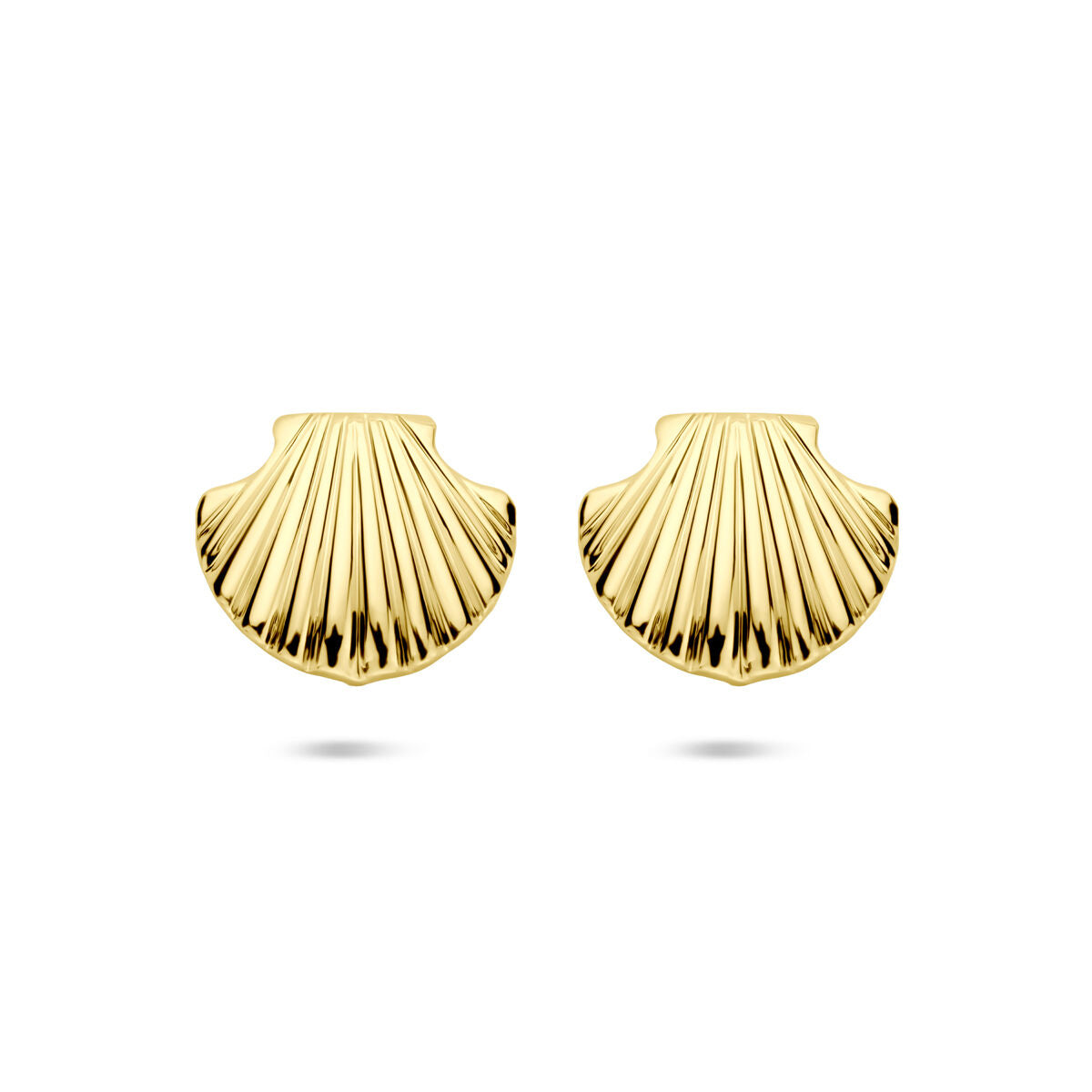 Zilveren vergulde geel oorknoppen 11 mm 1 micron - 2104043