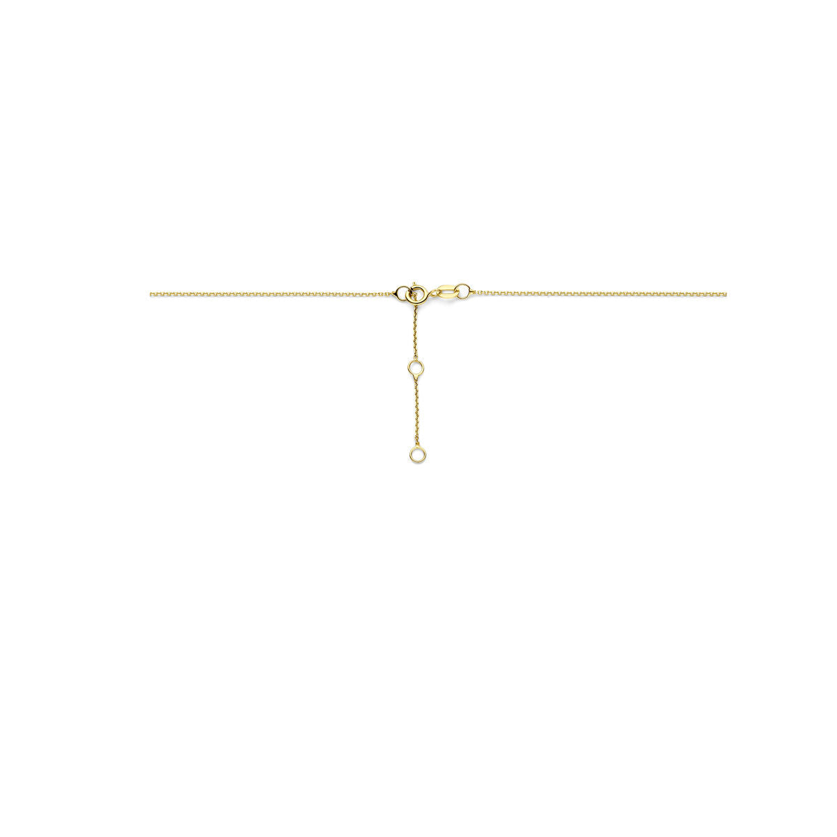 Fantasy Collection Collier hartje zirkonia 40 - 42 - 44 cm 14K geelgoud