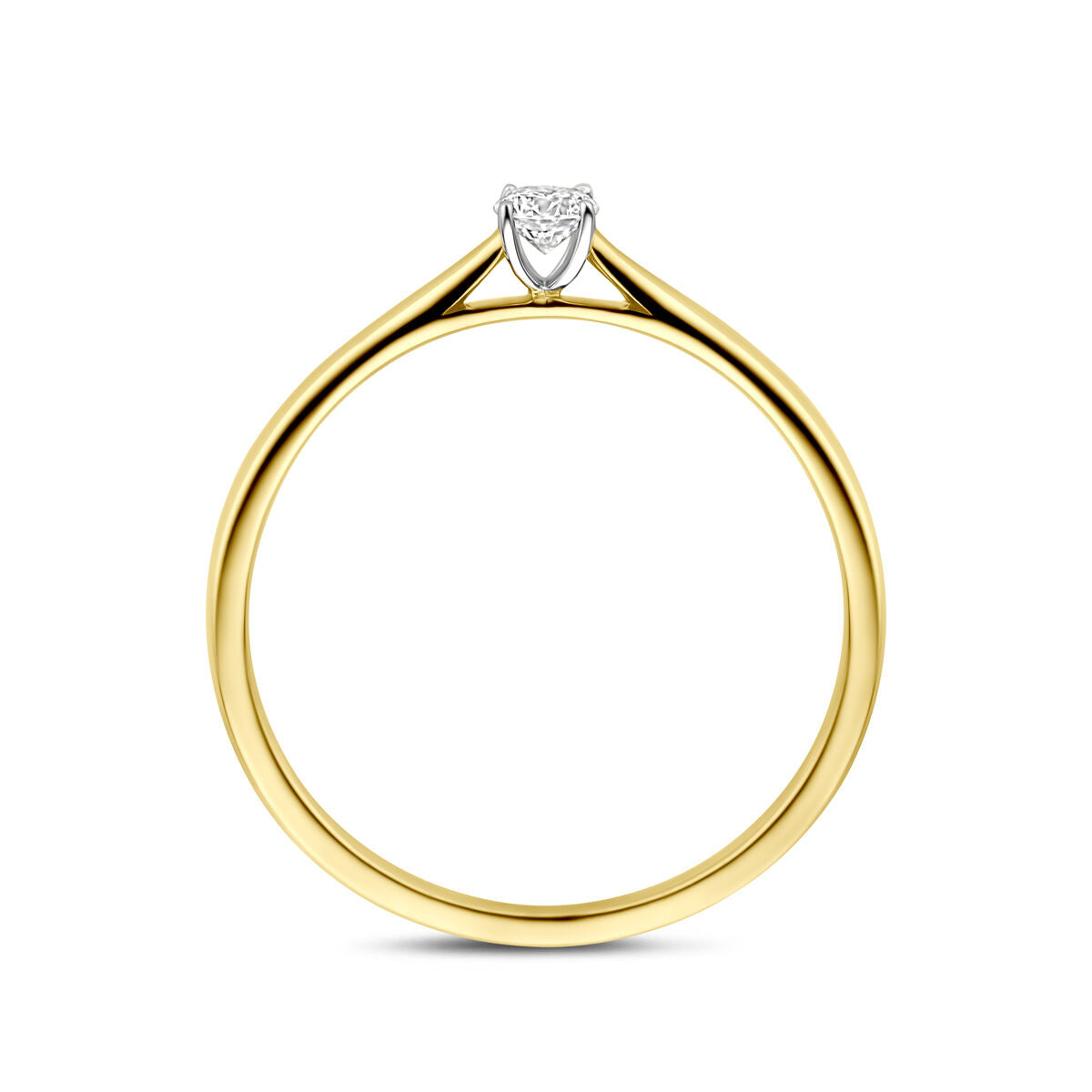 Fantasy Collection Ring lab grown diamant 0.10ct h si 14K bicolor goud