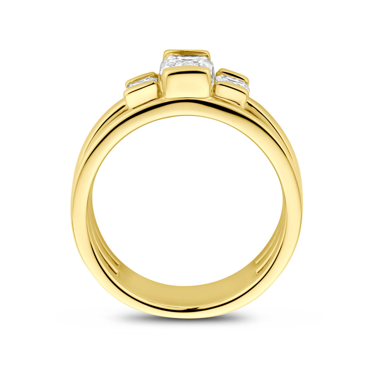 Fantasy Collection Ring lab grown diamant 1.50ct h si 14K geelgoud
