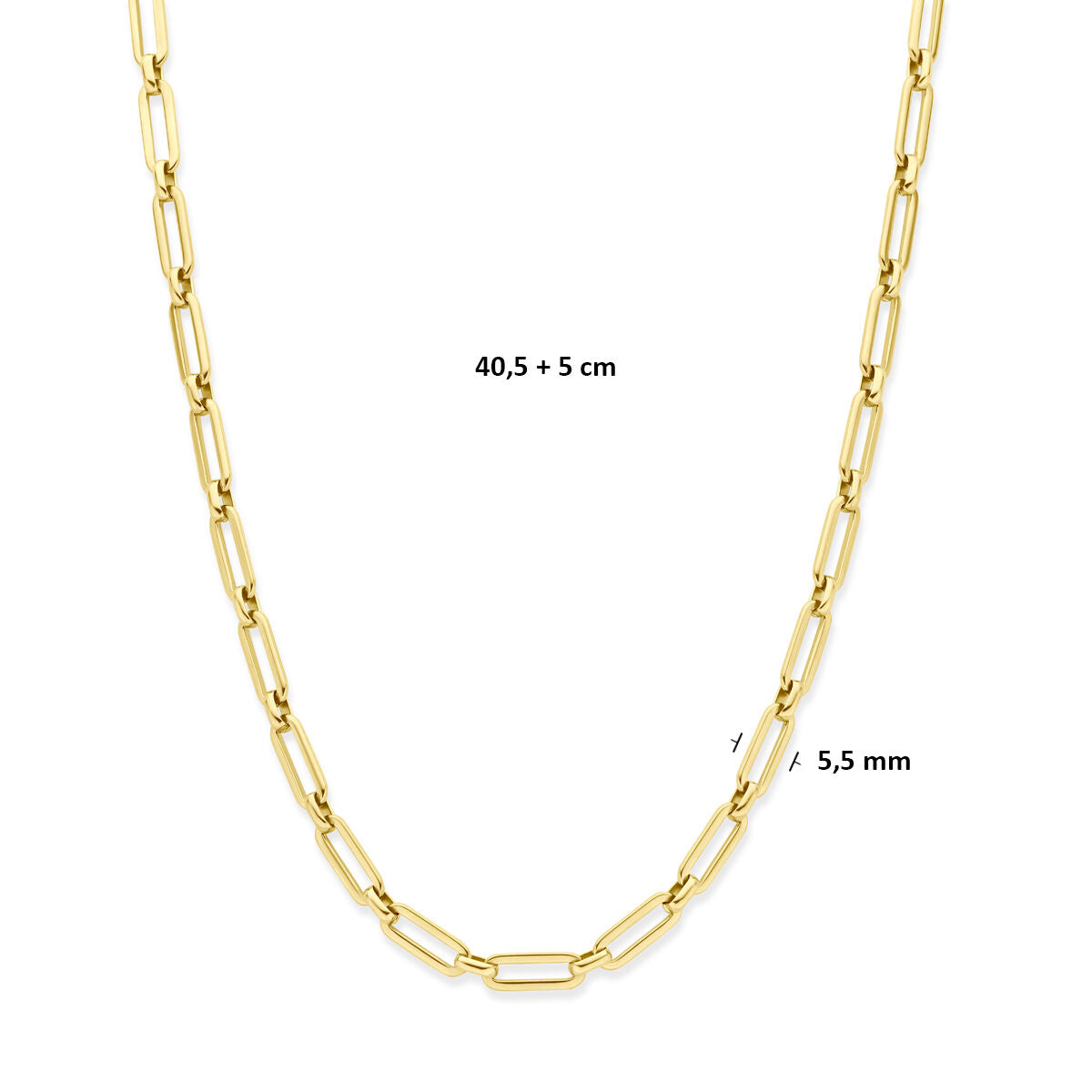 Fantasy Collection Collier ion plating 5,5 mm 40 + 5 cm edelstaal