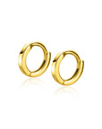 Zinzi Gold 14 krt gouden oorringen met luxe klapsluiting 8mm x 1,3mm vierkante buis ZGO410