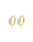 Zilveren vergulde geel klapoorringen zirkonia 13 mm 1 micron - 2104012