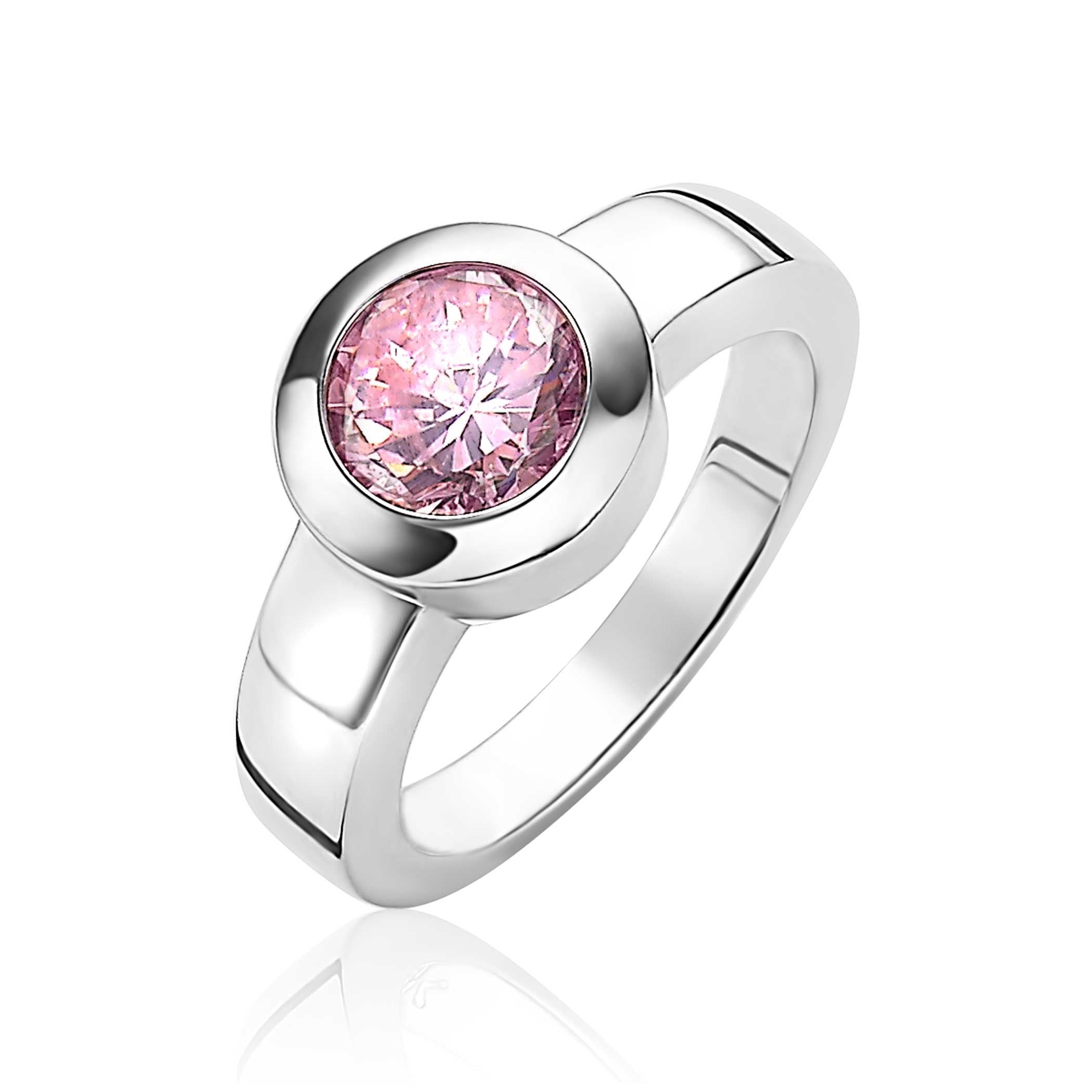 ZINZI Zilveren Ring met Zirkonia ZIR1