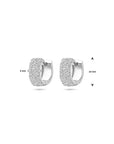 14K witgouden Klapoorringen diamant 0.40ct 2x 0.20ct h si 10 mm - 4106396