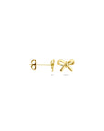 14K geelgouden oorknoppen strik 4,5 mm - 4034107