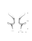 Zilveren gerhodineerde oorknoppen gedraaid 18 mm - 1340790